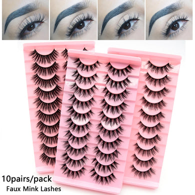 3D FALSE Mink Eyelashes 3/5/10 Pairs Multipack False Eyelash Dramatic 1.5cm